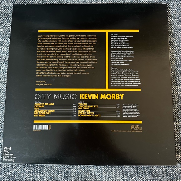 Kevin Morby - City Music Vinyl Me Please Exclusive Record LP, Orange Splattered - Picture 2 of 4